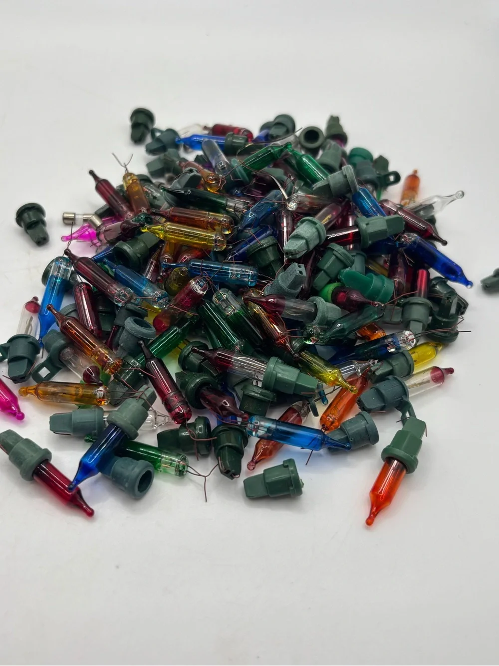 Vtg Lot 100+ Christmas Light Flower Tulip Multi Color Covers Reflectors Bulbs